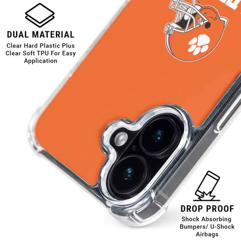 Clemson University Football iPhone 16 Clear Case